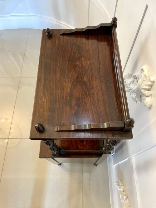 ANTIQUE VICTORIAN QUALITY ROSEWOOD MARQUETRY INLAID COAL BOX - ADDITIONAL PHOTO 7