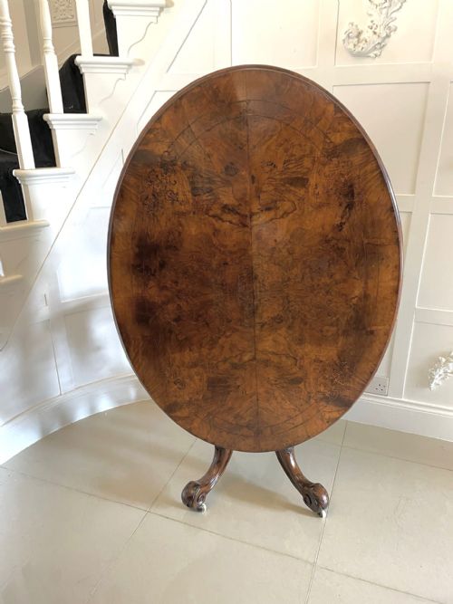 Antique Victorian Burr Walnut Inlaid Centre Table