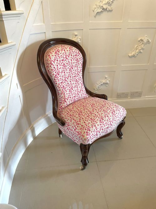 Antique Victorian Mahogany Ladies Chair
