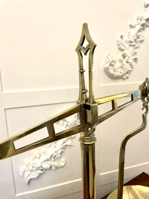 ANTIQUE PAIR OF BRASS SCALES BARTLETT SONS - ADDITIONAL PHOTO 8