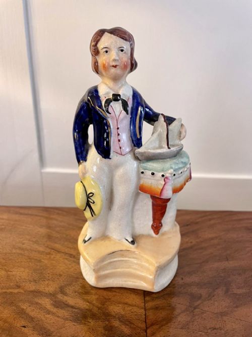 Antique Victorian Staffordshire Flatback Figure
