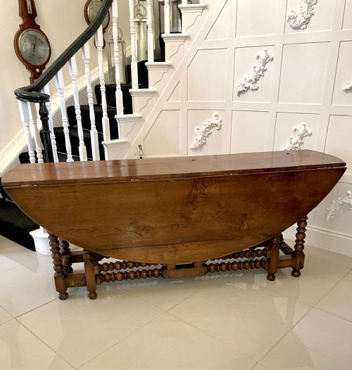 Large Antique Quality Oak Wake Dining Table

