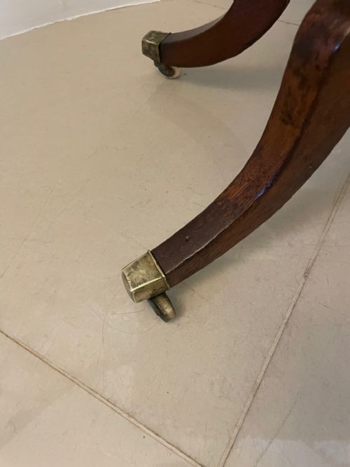 SUPERB QUALITY ANTIQUE REGENCY FREESTANDING MAHOGANY SEWINGSIDE TABLE - ADDITIONAL PHOTO 1