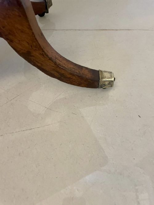 SUPERB QUALITY ANTIQUE REGENCY FREESTANDING MAHOGANY SEWINGSIDE TABLE - ADDITIONAL PHOTO 6