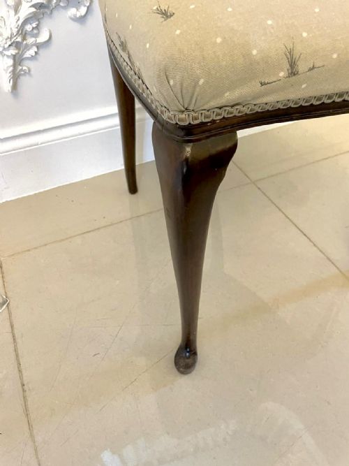 PAIR OF ANTIQUE VICTORIAN QUALITY MAHOGANY INLAID SIDE CHAIRS - ADDITIONAL PHOTO 4