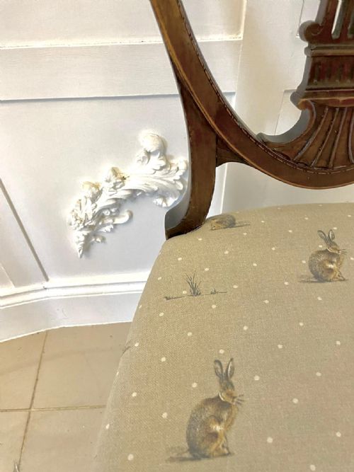 PAIR OF ANTIQUE VICTORIAN QUALITY MAHOGANY INLAID SIDE CHAIRS - ADDITIONAL PHOTO 5