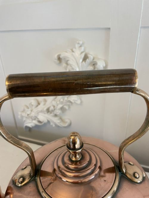 ANTIQUE GEORGE III QUALITY COPPER KETTLE - ADDITIONAL PHOTO 5