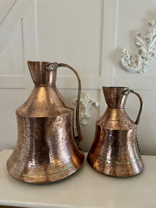 ANTIQUE GEORGE III QUALITY COPPER WATER JUG - ADDITIONAL PHOTO 1