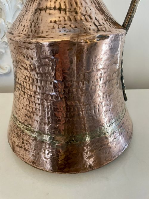 ANTIQUE GEORGE III QUALITY COPPER WATER JUG - ADDITIONAL PHOTO 2