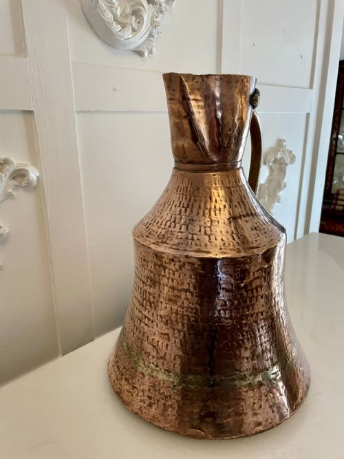 ANTIQUE GEORGE III QUALITY COPPER WATER JUG - ADDITIONAL PHOTO 4