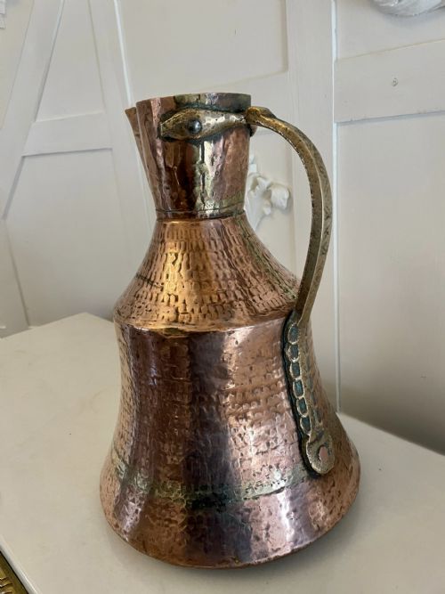 ANTIQUE GEORGE III QUALITY COPPER WATER JUG - ADDITIONAL PHOTO 5