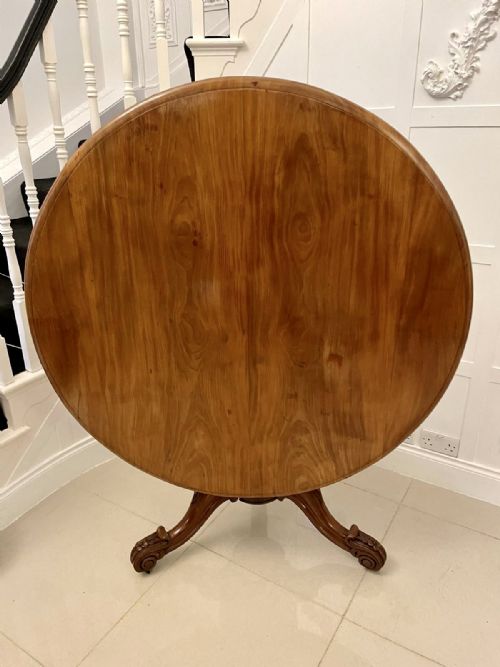 Antique Victorian Quality Figured Mahogany Circular Centre/dining Table