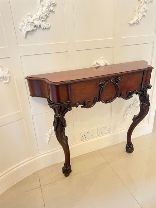 Outstanding Quality Antique Victorian Carved Mahogany Console Table