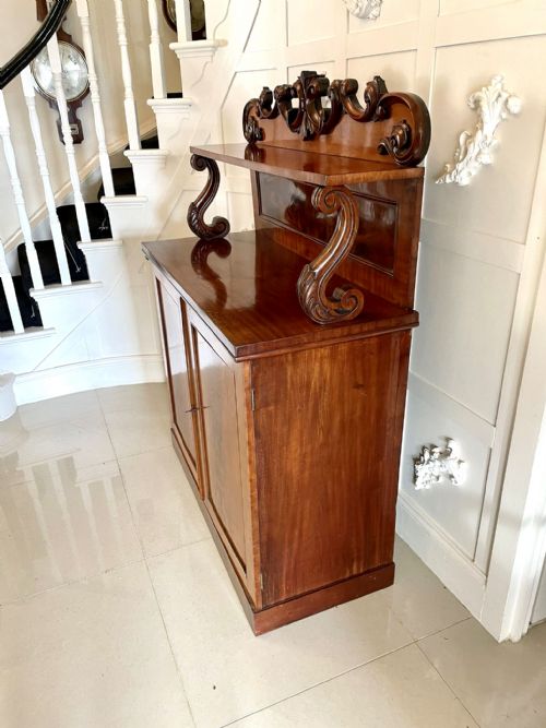 ANTIQUE VICTORIAN QUALITY CARVED MAHOGANY SIDEBOARD - ADDITIONAL PHOTO 1