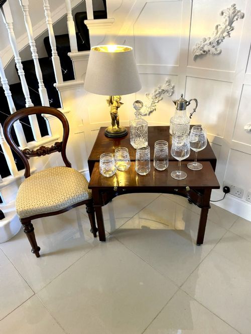 fig 1. Unusual Antique George III Mahogany Silver/Bedside Table