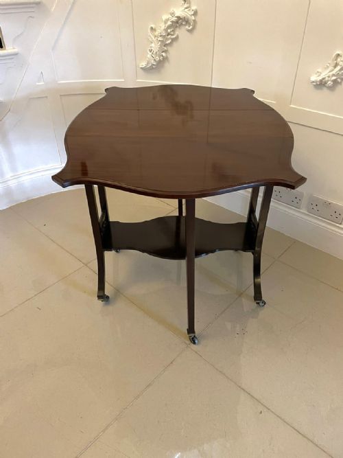 QUALITY ANTIQUE MAHOGANY SUTHERLANDOCCASIONAL TABLE - ADDITIONAL PHOTO 3