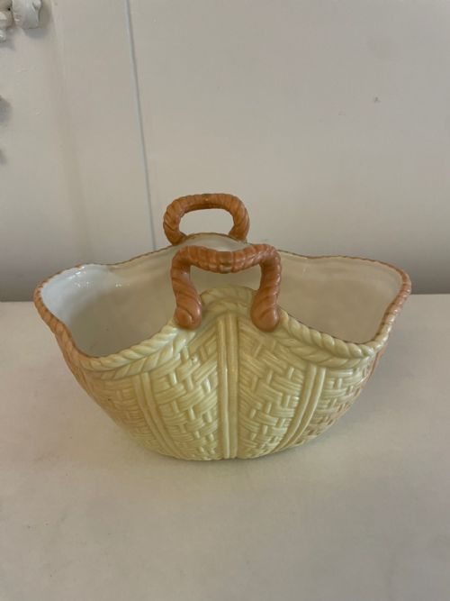 Antique China Blush Ivory Basket by Locke & Co of Worcester