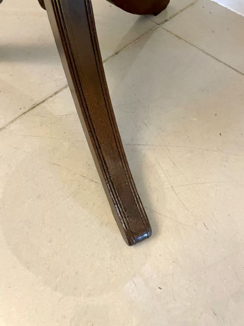 ANTIQUE REGENCY MAHOGANY ROUND TIERED SIDE TABLE BUFFET SERVER STAND FOLDING SHELVES - ADDITIONAL PHOTO 2