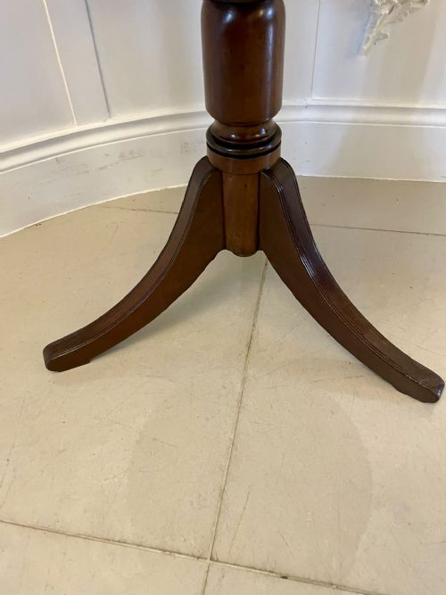 ANTIQUE REGENCY MAHOGANY ROUND TIERED SIDE TABLE BUFFET SERVER STAND FOLDING SHELVES - ADDITIONAL PHOTO 4