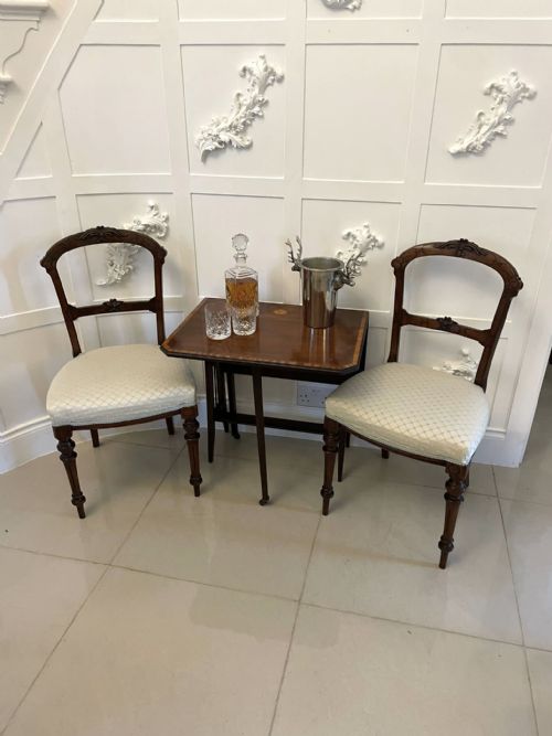 fig 1. Antique Mahogany Inlaid Baby Sutherland/Occasional Table