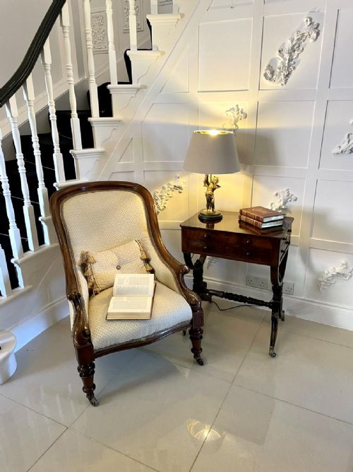 fig 1. Unusual Outstanding Quality Antique Regency Freestanding Figured Mahogany Centre Table