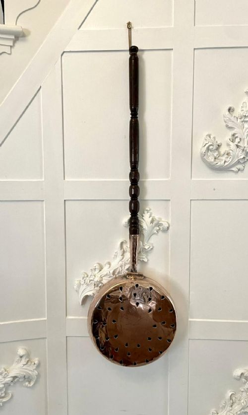 Antique George III Quality Copper Chestnut Roaster