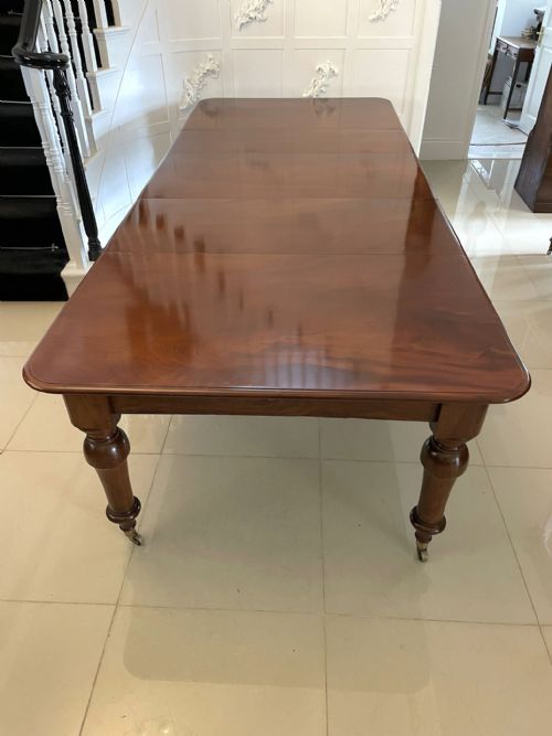 Superb Quality Antique Victorian Figured Mahogany Extending Dining Table H 73 X W 122 X D 297.5cm
