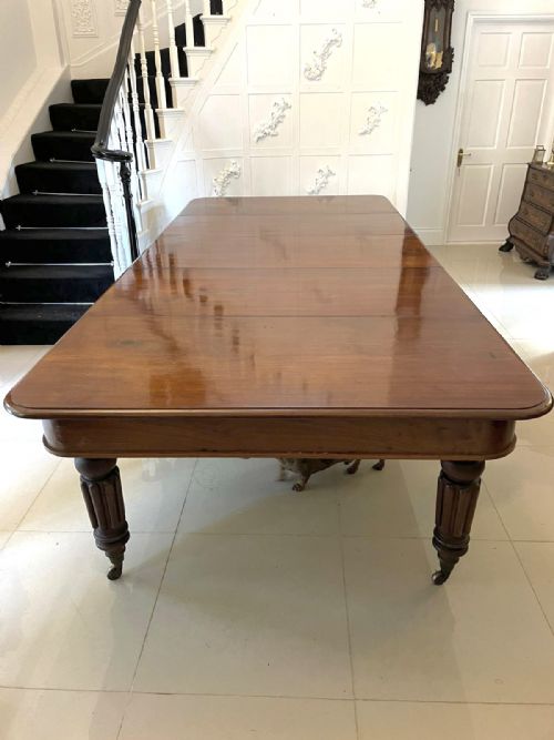 Large Antique 16 Seater Victorian Quality Figured Mahogany Extending Dining Table H 74.5 X  W 146.5 X D 318cm