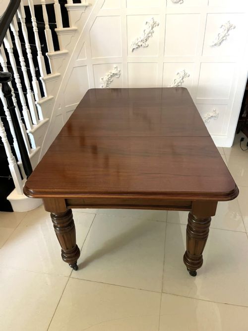 Antique 8 Seater Victorian Quality Mahogany Extending Dining Table