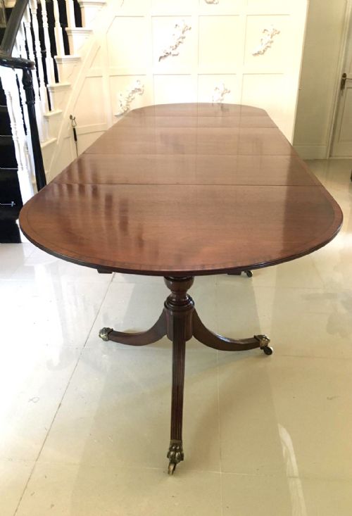 Antique 12 Seater  Mahogany Triple Pedestal Dining Table 75 X 317 X 106cm