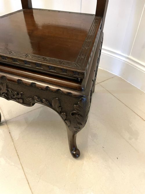 FINE QUALITY PAIR OF ANTIQUE CARVED CHINESE HALL CHAIRS - ADDITIONAL PHOTO 7