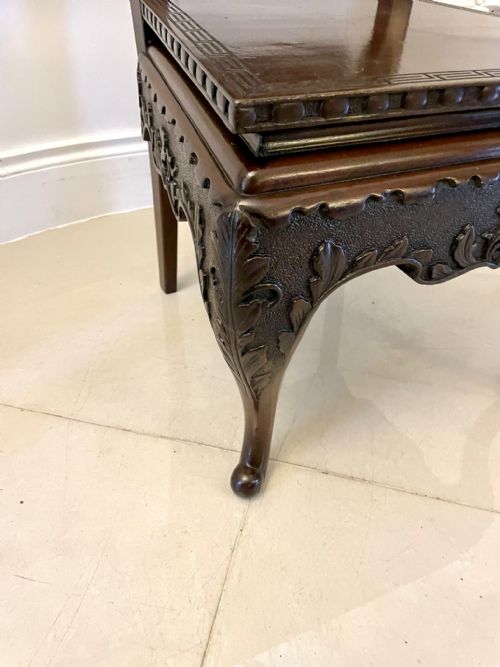 FINE QUALITY PAIR OF ANTIQUE CARVED CHINESE HALL CHAIRS - ADDITIONAL PHOTO 8