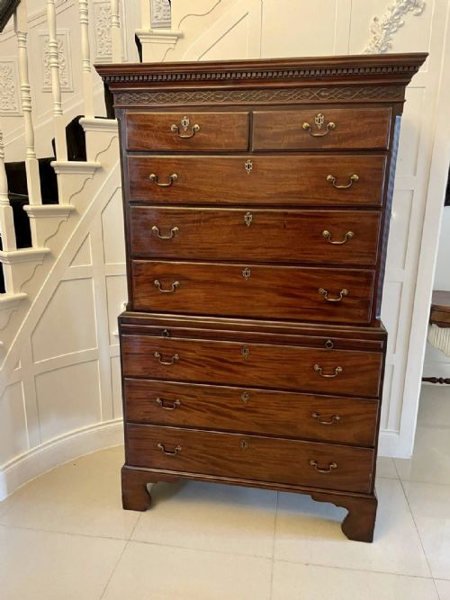 Antique George III Mahogany Chest on Chest