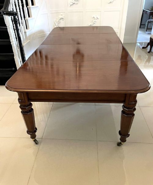 Unusual 10 Seater Metamorphic Antique Regency Quality Figured Mahogany Dining Table H 74 X W 122.5 X L 248cm