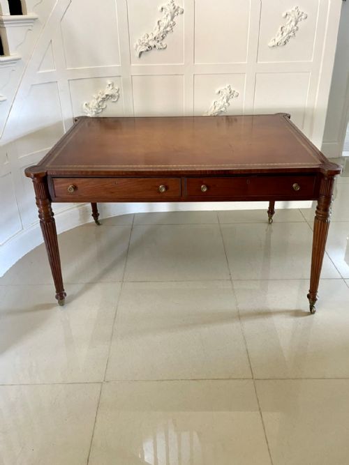 Fine Quality Antique Mahogany Partners Writing Desk