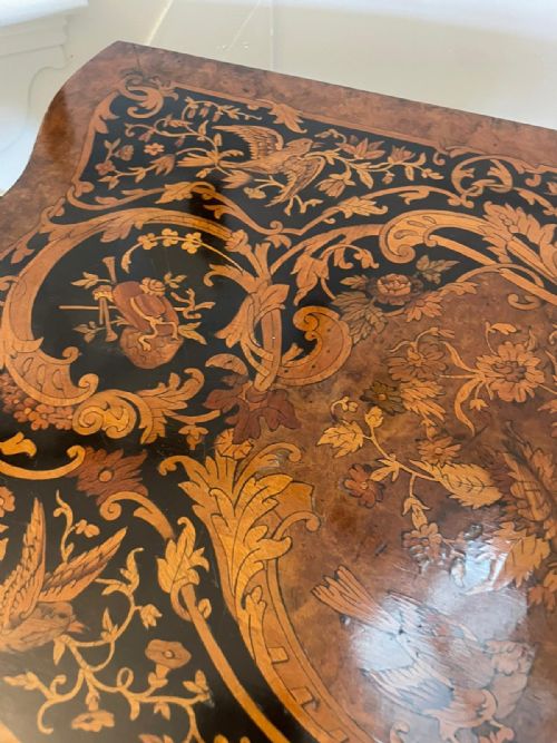 EXHIBITION QUALITY ANTIQUE VICTORIAN FRENCH KINGWOOD MARQUETRY INLAID ORMOLU MOUNTED CARDSIDE TABLE BY HENRY DASSON - ADDITIONAL PHOTO 1
