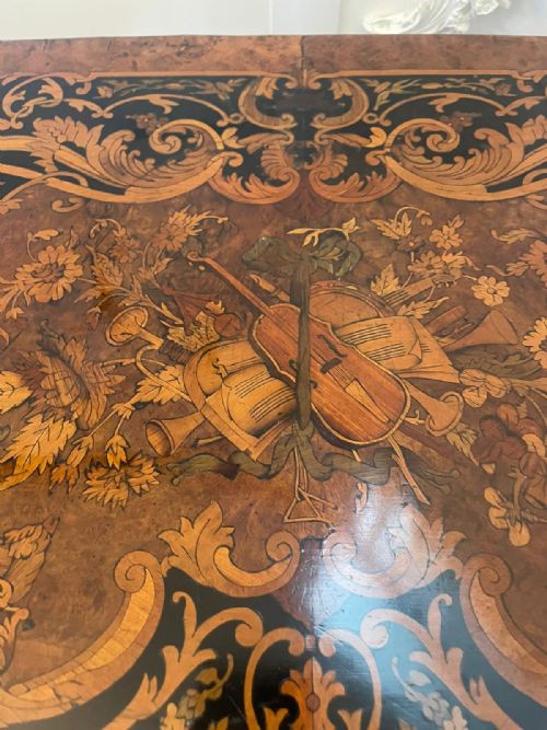 EXHIBITION QUALITY ANTIQUE VICTORIAN FRENCH KINGWOOD MARQUETRY INLAID ORMOLU MOUNTED CARDSIDE TABLE BY HENRY DASSON - ADDITIONAL PHOTO 2