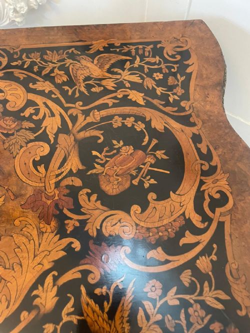 EXHIBITION QUALITY ANTIQUE VICTORIAN FRENCH KINGWOOD MARQUETRY INLAID ORMOLU MOUNTED CARDSIDE TABLE BY HENRY DASSON - ADDITIONAL PHOTO 3