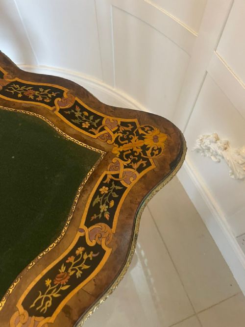 EXHIBITION QUALITY ANTIQUE VICTORIAN FRENCH KINGWOOD MARQUETRY INLAID ORMOLU MOUNTED CARDSIDE TABLE BY HENRY DASSON - ADDITIONAL PHOTO 6
