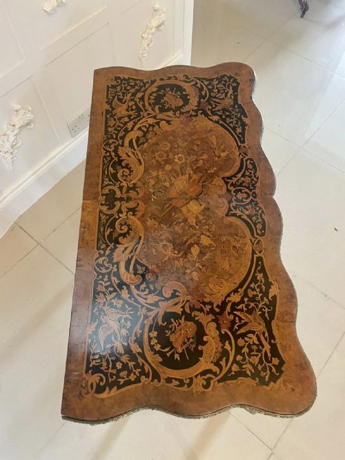 EXHIBITION QUALITY ANTIQUE VICTORIAN FRENCH KINGWOOD MARQUETRY INLAID ORMOLU MOUNTED CARDSIDE TABLE BY HENRY DASSON - ADDITIONAL PHOTO 10