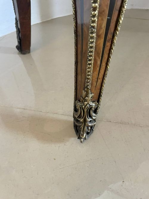 EXHIBITION QUALITY ANTIQUE VICTORIAN FRENCH KINGWOOD MARQUETRY INLAID ORMOLU MOUNTED CARDSIDE TABLE BY HENRY DASSON - ADDITIONAL PHOTO 14