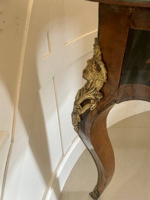 EXHIBITION QUALITY ANTIQUE VICTORIAN FRENCH KINGWOOD MARQUETRY INLAID ORMOLU MOUNTED CARDSIDE TABLE BY HENRY DASSON - ADDITIONAL PHOTO 17
