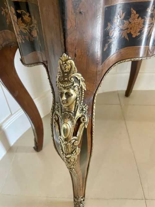 EXHIBITION QUALITY ANTIQUE VICTORIAN FRENCH KINGWOOD MARQUETRY INLAID ORMOLU MOUNTED CARDSIDE TABLE BY HENRY DASSON - ADDITIONAL PHOTO 20