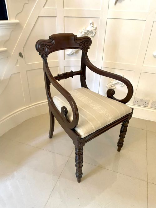 Antique William IV Quality Mahogany Desk Chair