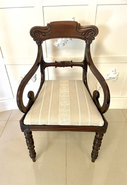 fig 1. Antique William IV Quality Mahogany Desk Chair