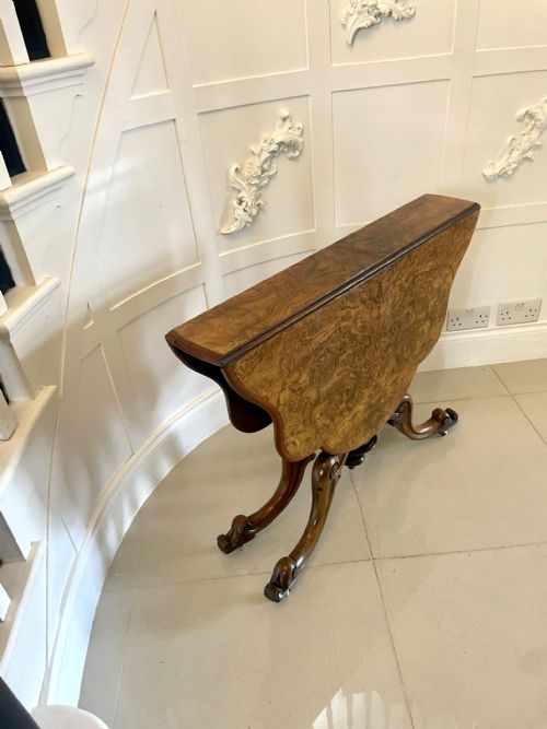 Superb Quality Antique Victorian Burr Walnut Sutherland Table