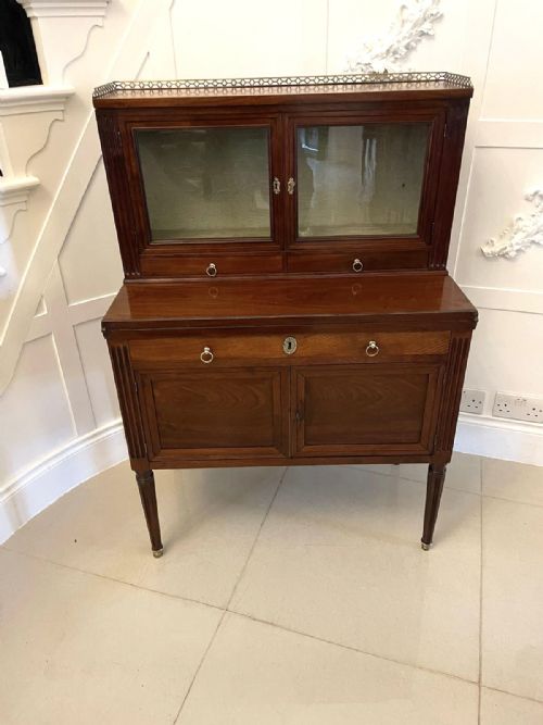 Quality Antique French Mahogany Fold Down Desk