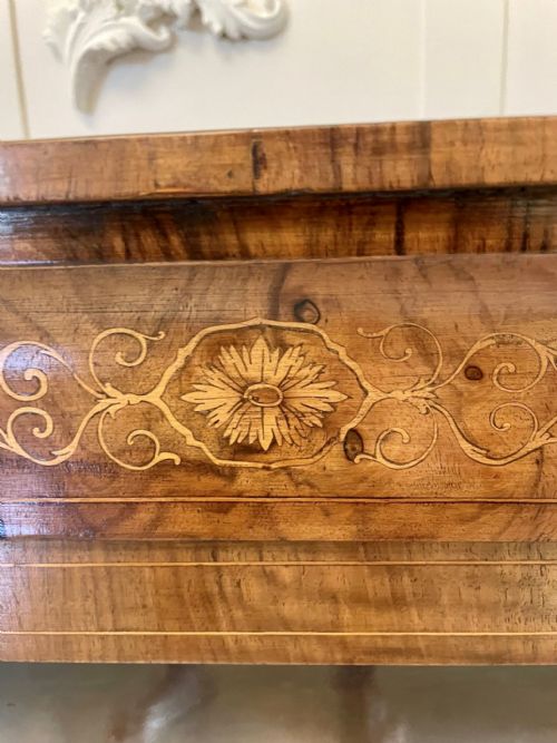 QUALITY ANTIQUE VICTORIAN BURR WALNUT INLAID DISPLAY CABINET - ADDITIONAL PHOTO 13