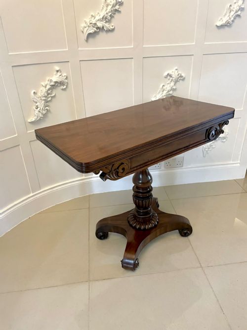 Antique William IV Quality Figured Mahogany Tea/side Table