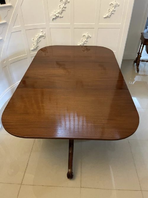 Fine Quality 6 Seater George III Antique Mahogany Twin Pedestal Dining Table